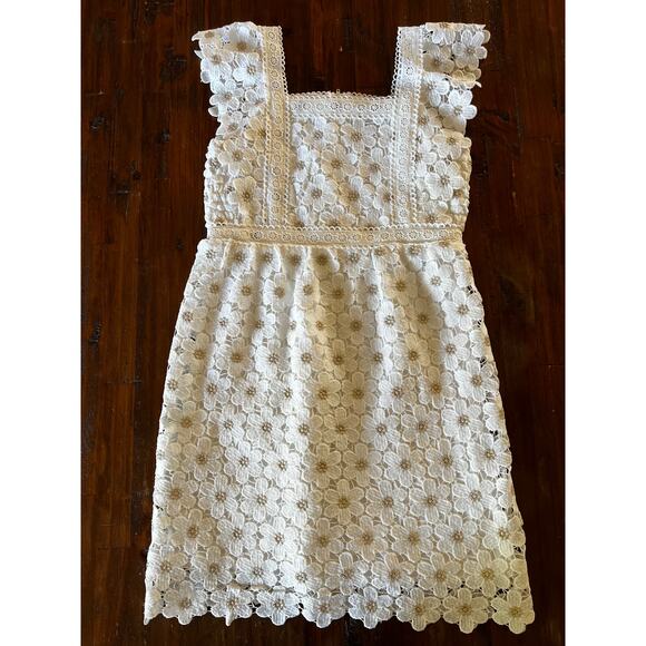 Girl's Short Flutter Sleeve Party Special Occasion Dress Size 14 - Picture 1 of 4